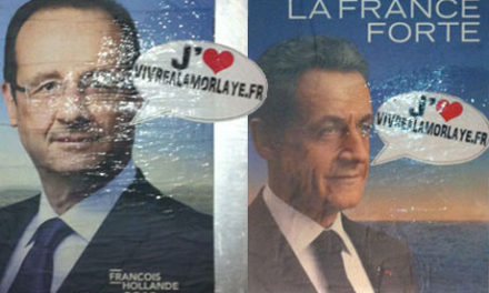 Les affiches de la campagne présidentielle à Lamorlaye