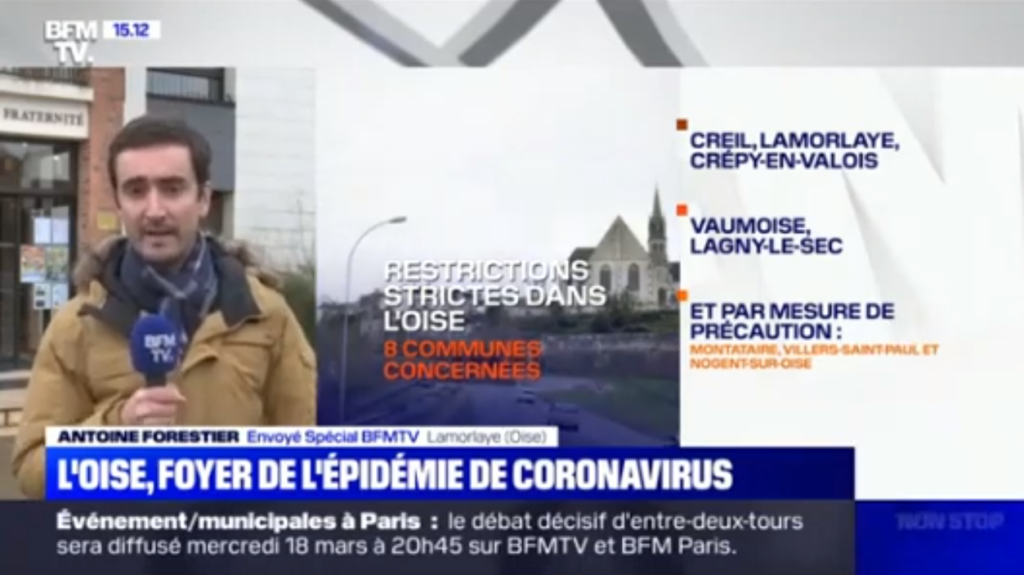 Lamorlaye - reportage foyer coronavirus bfm tv